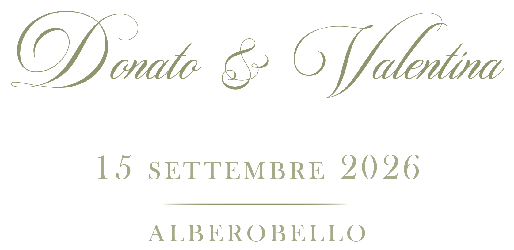 Donato & Valentina — 15 Settembre 2026 — Alberobello